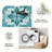 Teal White Bohemian carpet-easy to clean, machine-washable, soft and comfortable; suitable for door mats, kitchens, living rooms, bedrooms, corridors, and laundry areas. Easy to clean, durable carpet for home decoration.-1726737930