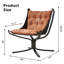 Fauteuil papillon capitonné en chenille de 29 po de largeur Graciani