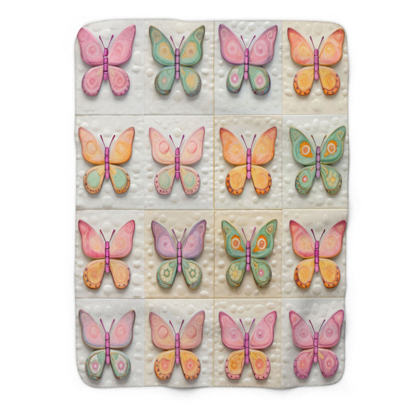 Delicate Flutter - 1 Piece Premium Blanket, Queen