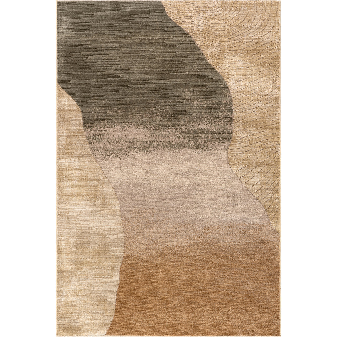 Faela Abstract Fringe Area Rug Wade Logan® Rug 