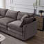 Canapé modulaire rembourré en tissu de chenille doux, canapé modulaire 3 places avec repose-pieds-1947731003