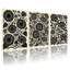 Plantes et fleurs, ensemble de 3 impressions sur toile à motif floral noir et blanc-486699026