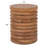 Round Ribbed Mango Wood Side Table