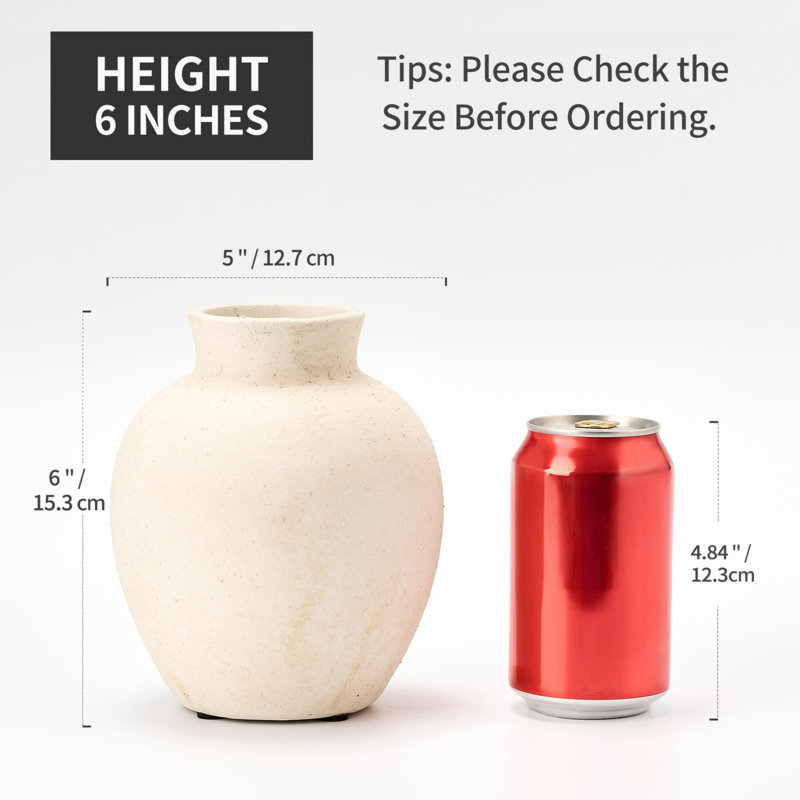 Vase en céramique 6 po Boho