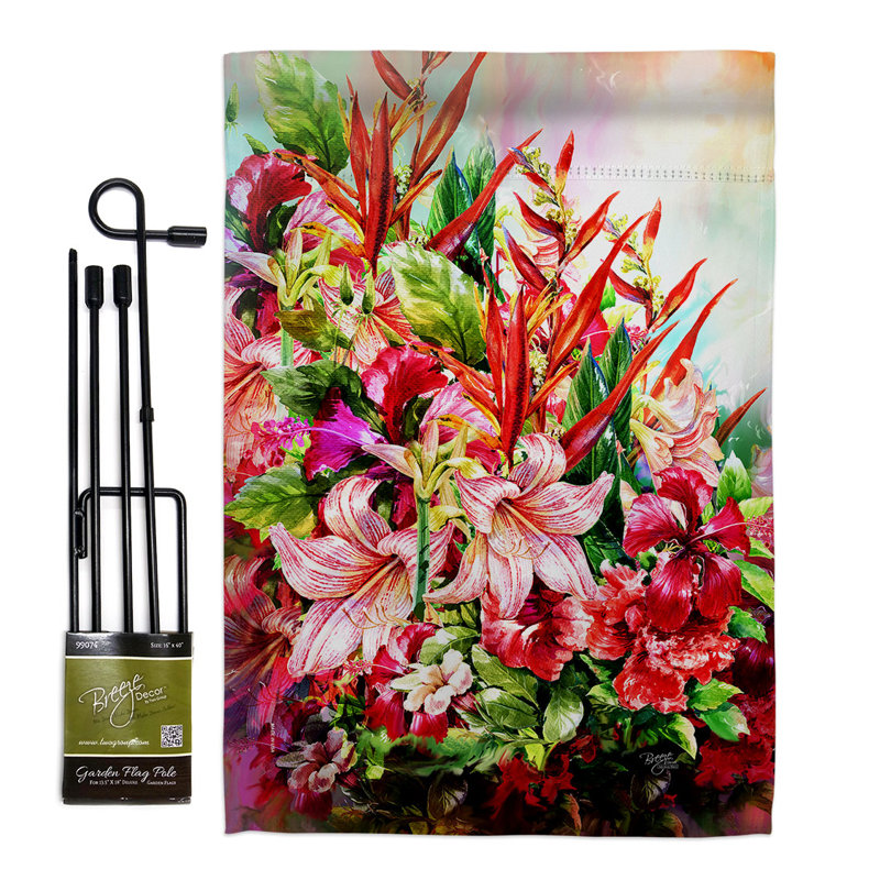 Double Sided 18.5'' H x 13'' W Polyester Flag Set