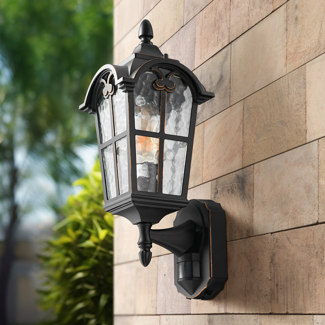 Aristodemo Aluminum Wall Light with Motion Sensor and Dusk to Dawn Lark Manor™