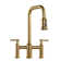 Bridge-Style Kitchen Faucet With Dual Handles And A Pull-Down Spray Head, Designed For Installation On A 3-Hole Kitchen Sink