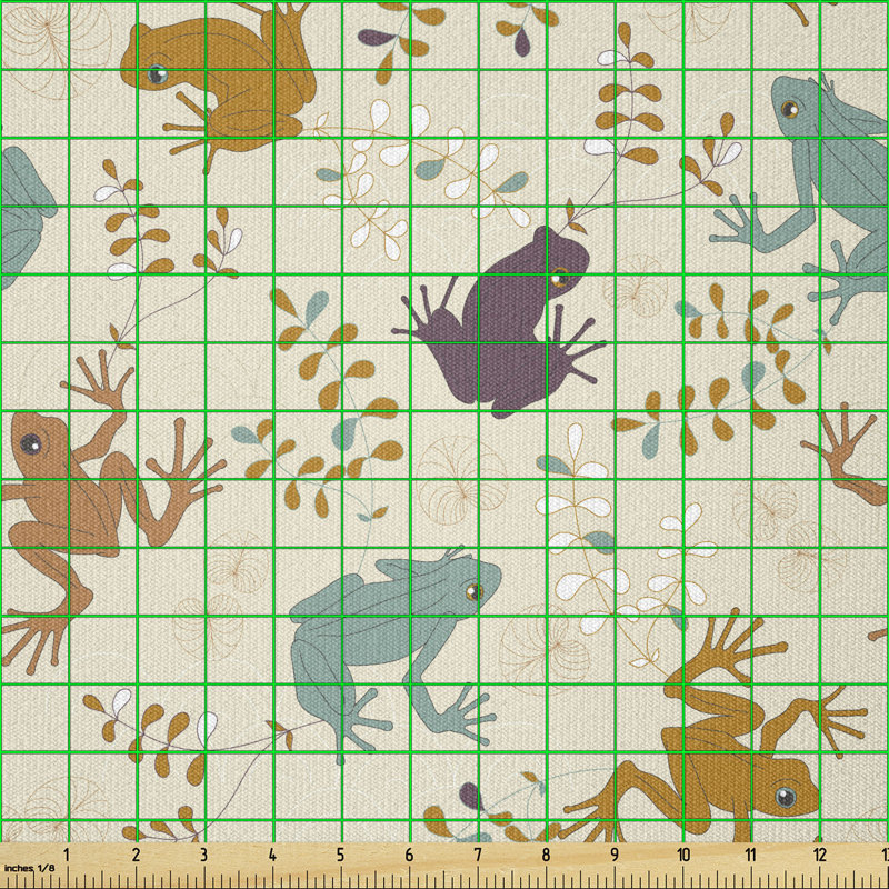 Coryon Animals Frogs Plants Leaves and Branches Multi-Purpose Fabric