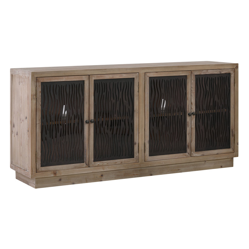 Willowmere 71" Modern Farmhouse Solid Wood Sideboard