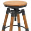 Loomis Solid Wood Adjustable Height Counter Stool
