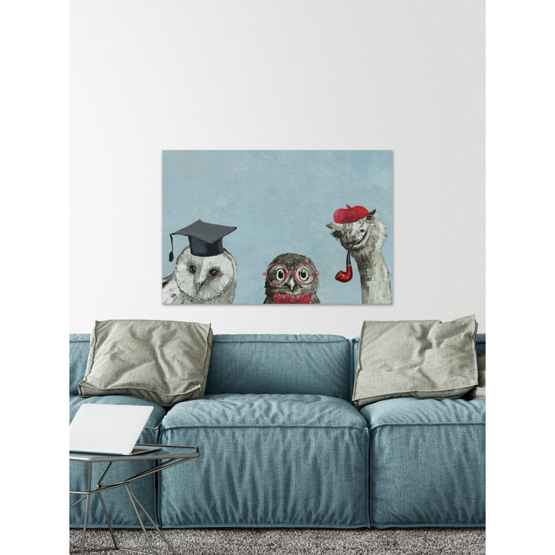«Brainy Birds», reproduction sur toile tendue, H 8 po x l 12 po x P 1,5 po
