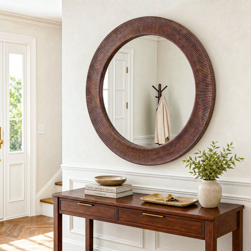 Miroir mural 47 po, Noyer