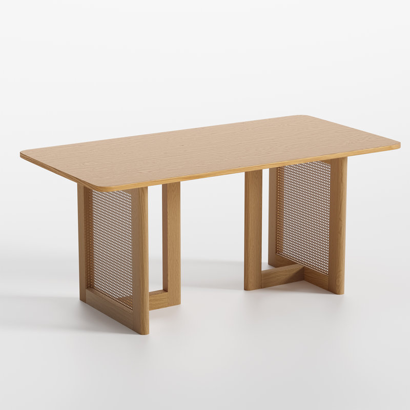 Andiel 33.5"W×30"H Wood Dining Table, 30"H x 67"L x 33.5"W, Natural Wood