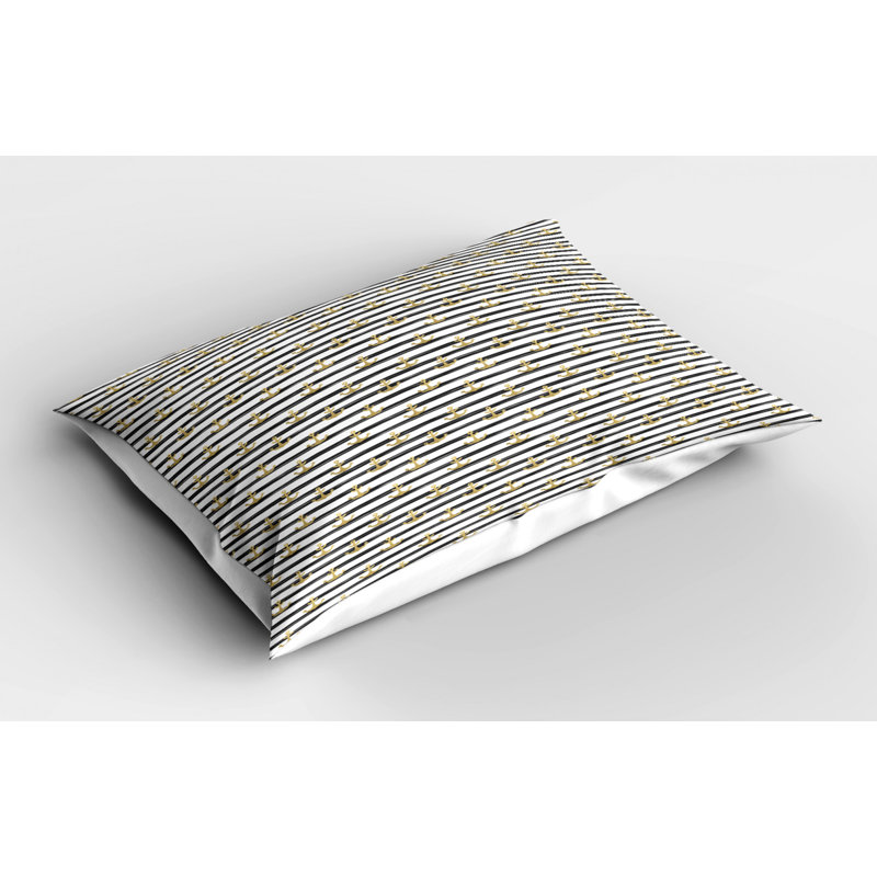 Narwhal Polyester Striped Sham Set, Twin