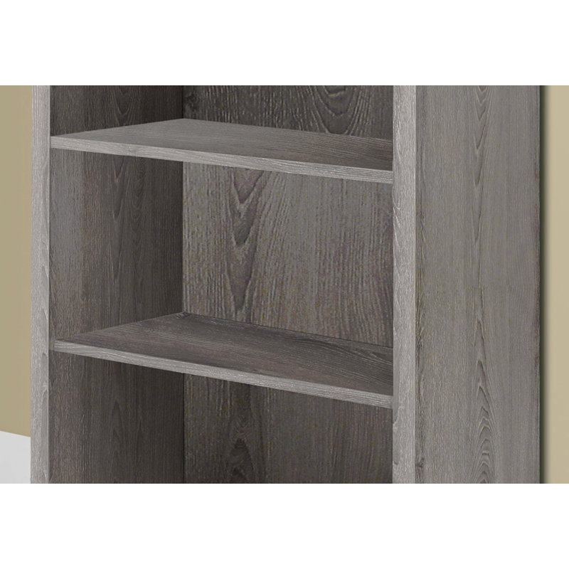 Bibliothèque, bibliothèque, étagère, 5 niveaux, H 48 po, bureau, stratifié de chambre à coucher, contemporain, moderne, Taupe