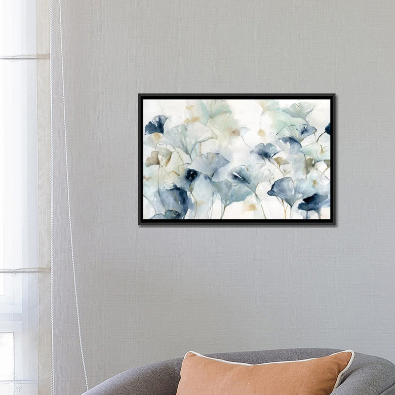 «Glorious Gingko» par Carol Robinson, reproduction d'art, H 18 po x l 26 po x P 0,75 po, Impression encadrée, Noir