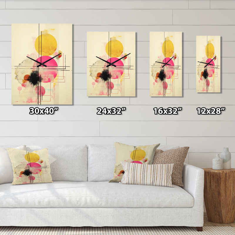 Horloge murale Pastel Grace, H 40 po x l 30 po x P 1 po