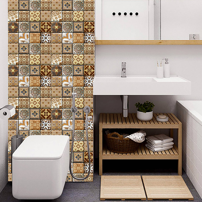 30.5cm W x 30.5cm L PVC Peel and Stick Field Tile
