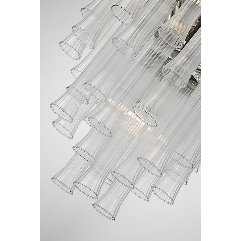 Julie Neill Lorelei Small Waterfall Chandelier, Polished Nickel