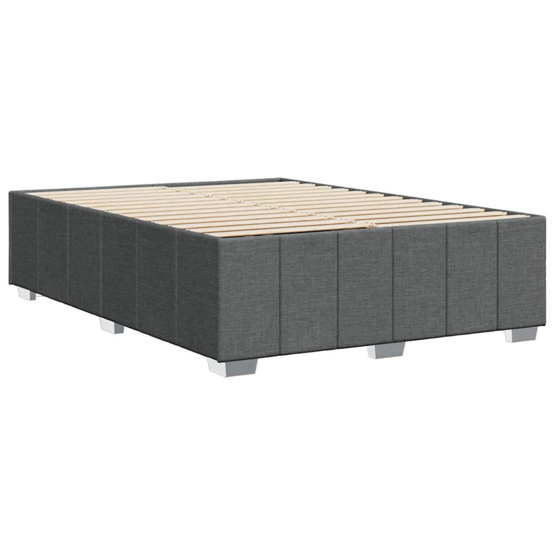 Latitude Run® Bed Frame Without Mattress Fabric, Queen, Dark Gray