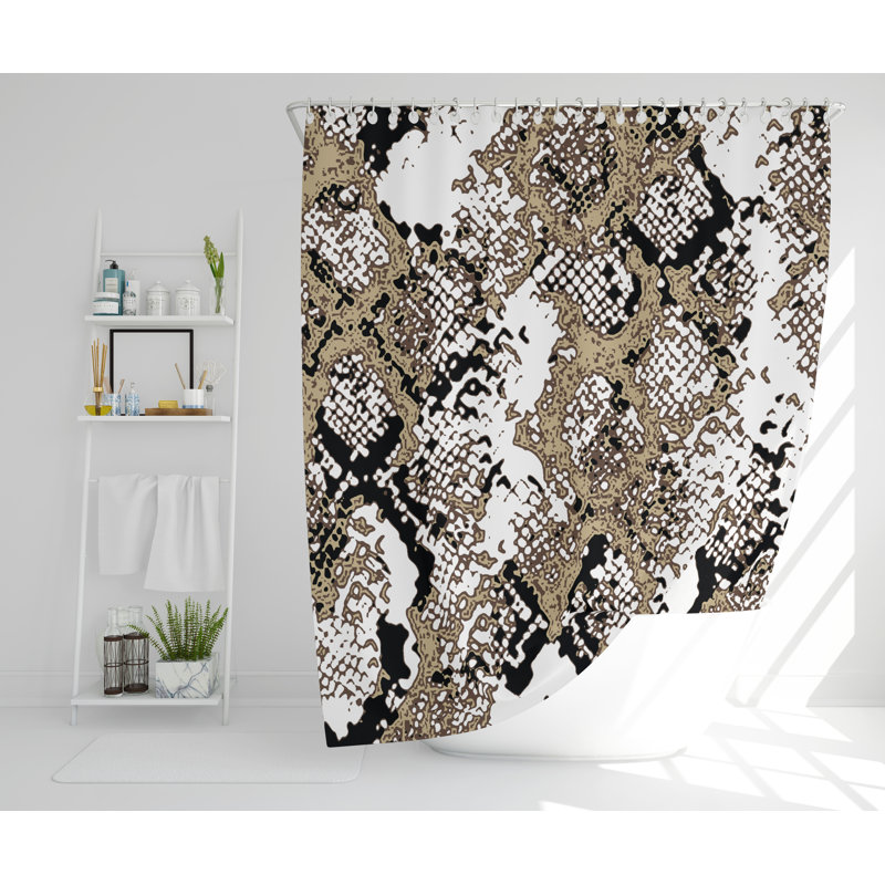 Manford Polyester Shower Curtain Set, 168cm H x 168cm W