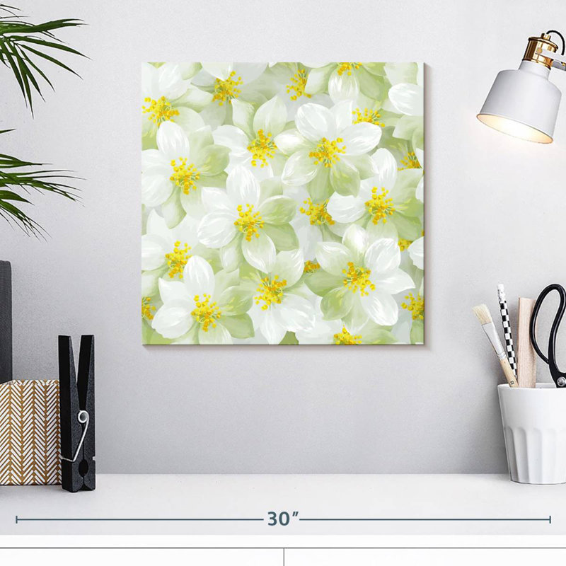 Harnek White Jasmine Flowers, 16" H x 16" W