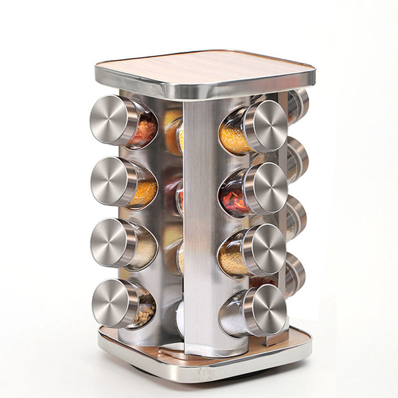 Freestanding Spice Jar & Rack Set