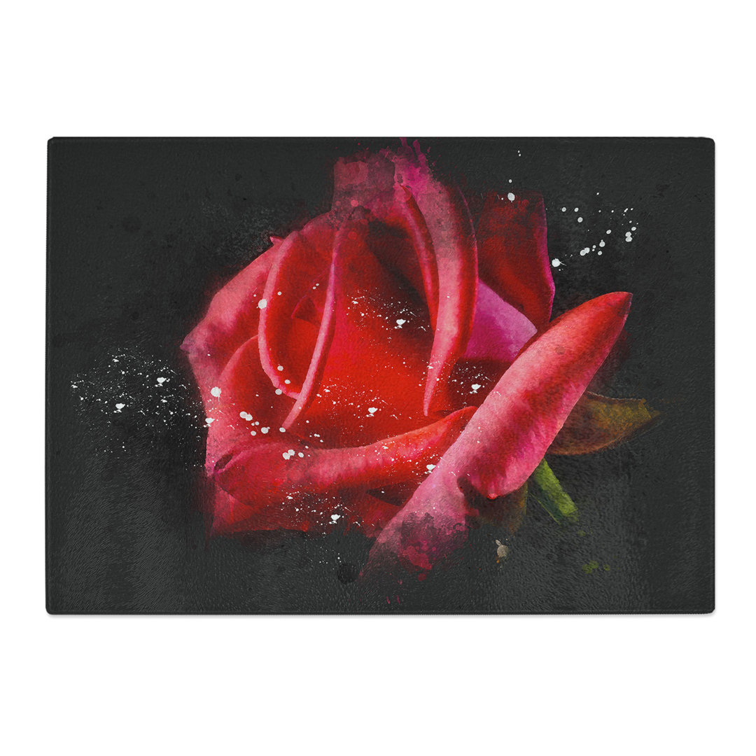 Rose Flower Vol.4 Paint Splash Chopping Board