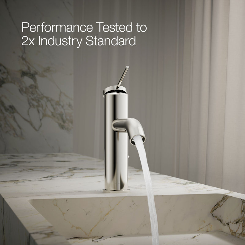 Components Single-Handle Bathroom Sink Faucet, Polished Nickel