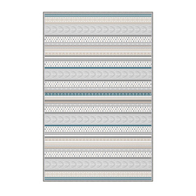 Stylish Woven Carpet, 100% Polyester, Pile Height: 0.3 in | Antibacterial & Non-Slip Underside, 3D Digital Printing | Machine Washable, Perfect for Home Décor, Living Room & Bedroom Use