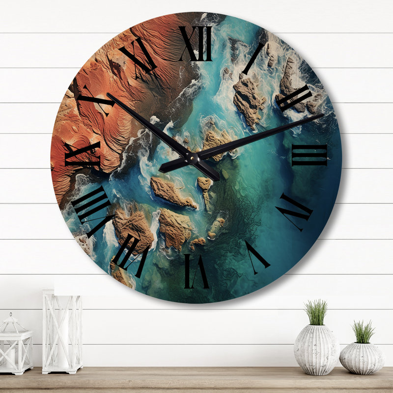 Horloge murale en bois massif Tukwila, Grand