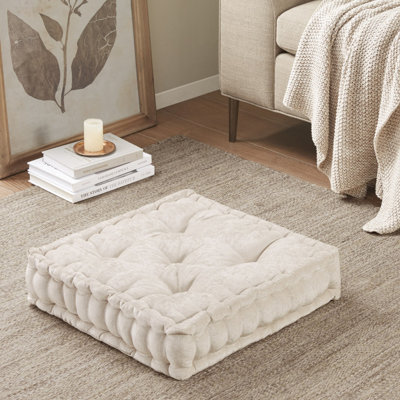 Coussin de sol carré en poly chenille 20 po x 20 po