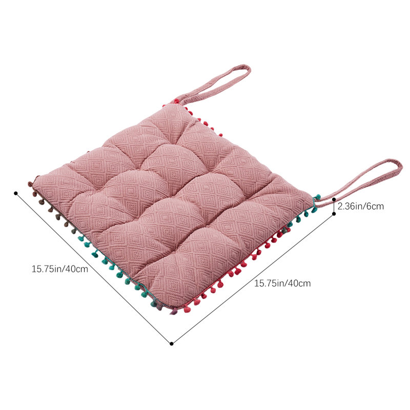 Square Dining Chair Cushion, Pink