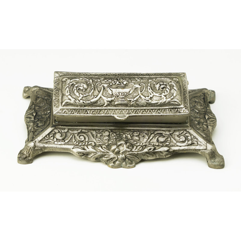 Fenwick Decorative Stamp Box Sculpture, Pewter