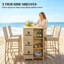 Ensemble de mobilier de jardin, table haute et chaises d'extérieur, ensemble de bar d'extérieur en osier 5 pièces-608801255