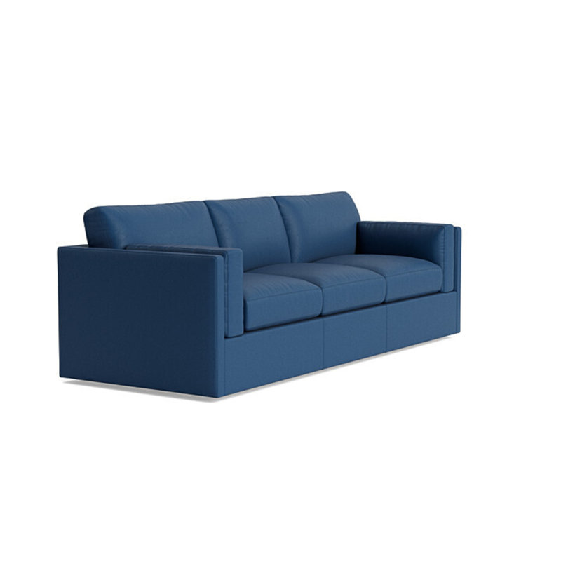 Fairfax Leather Sofa (95"), Leather - Deep Blue