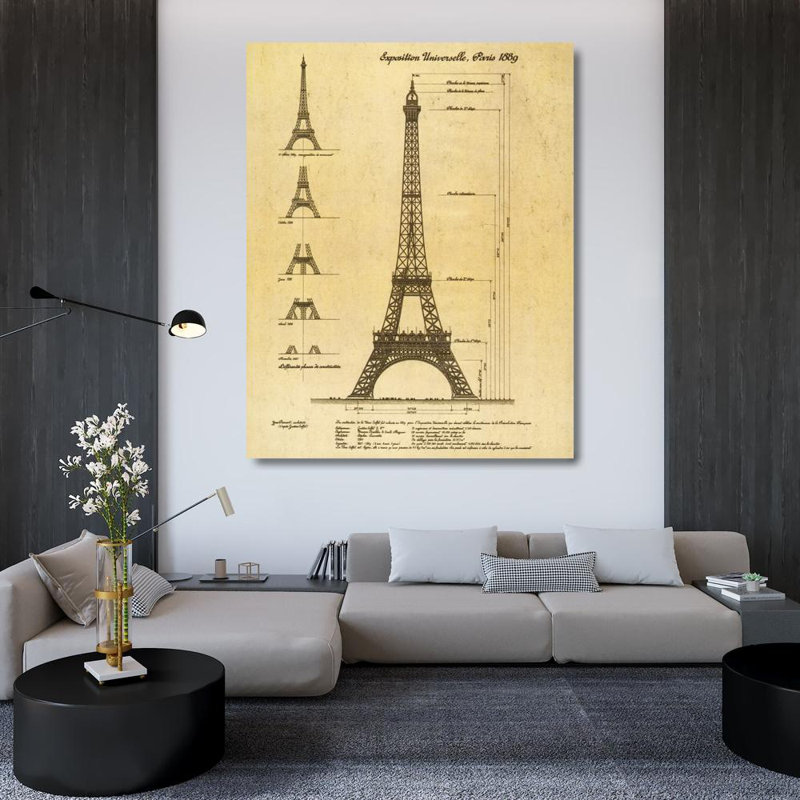 Exposition, Paris 1889 (Tour Eiffel), H 46 po x l 36 po