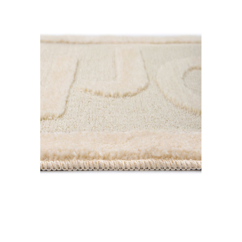 Tapis de bain luxueux crème, 23,6 po x 39,4 po | 100% polypropylène, 1,3 lb / pi³ | Semelle antidérapante en latex naturel, velours de 0,5 mm et hauteur de l'éponge | Lavable à la machine, parfait pour la sécurité et le confort de la salle de bain