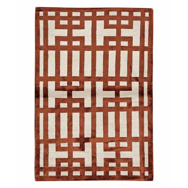 Tapis rectangulaire noué à la main