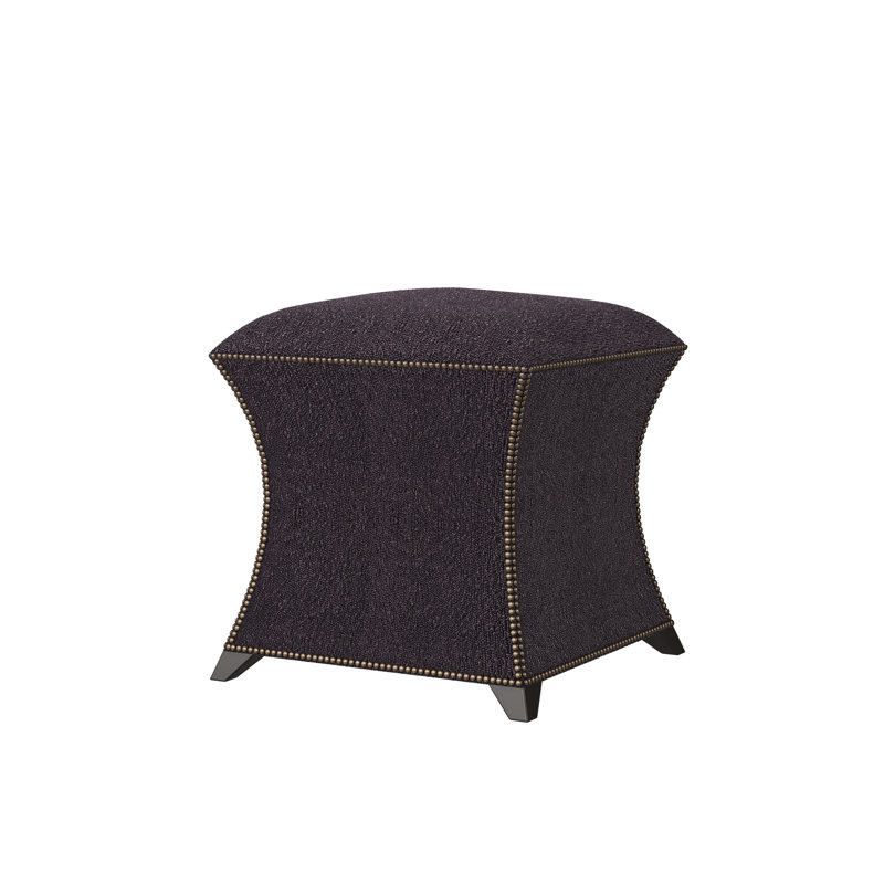 Hayes Upholstered Ottoman, Espresso, Rise Charcoal (Performance fabric) 1357-95