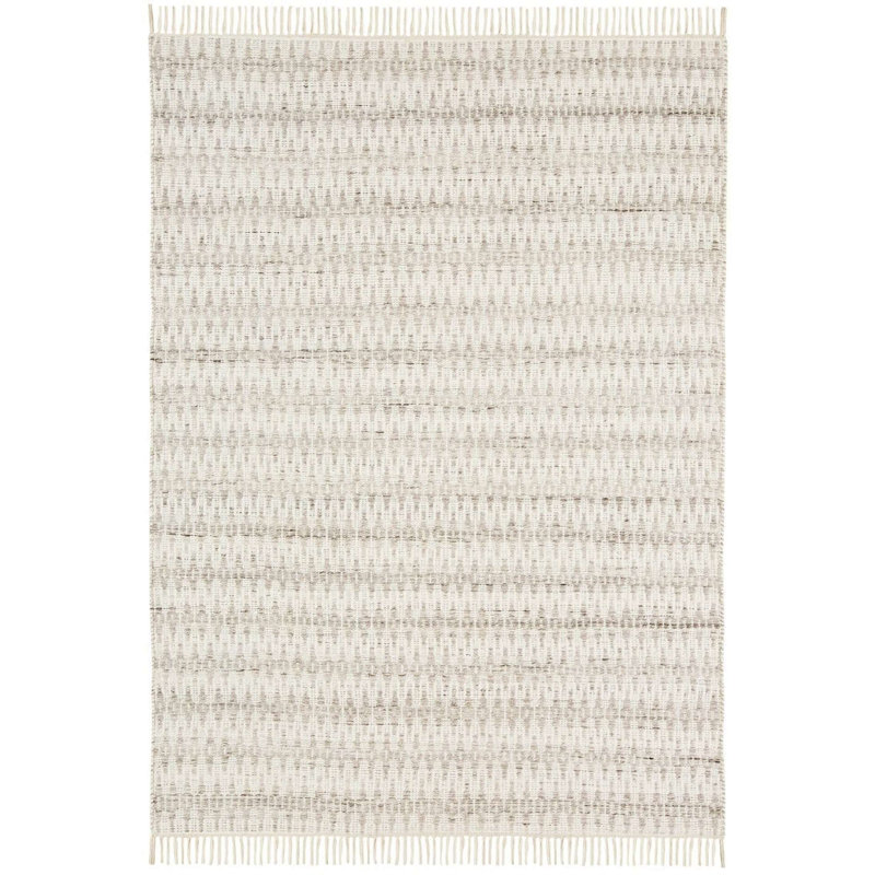 Tissé à la main recyclé et tissé à la main Dardy P.E.T. Tapis crème, Rectangle 8 pi x 10 pi