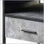Table de bout à 1 tiroir en béton gris et noir avec rangement spacieux et tablette ouverte, pour des intérieurs modernes et industriels.-522715494