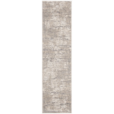 Tapis abstrait taupe / ivoire Goble