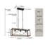 Aaniah 3-Light Dimmable Linear Chandelier-162800655