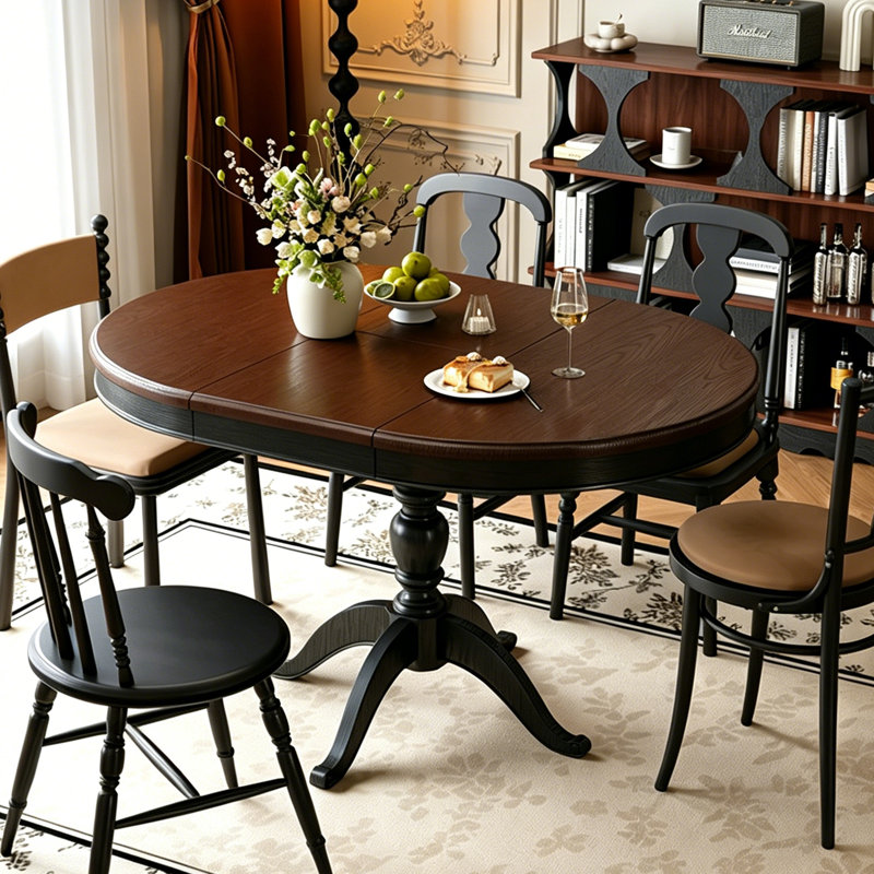 Table de salle à manger 40,55 "Vintage, 30.31" H x 40.55" W x 40.55" D