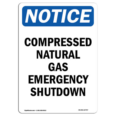 Compressed Natural Gas Emergency Sign