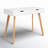 Baber 19.7" D Computer Desk with 2 Drawer, Modern White Wooden Writing Desk for Home-office