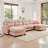Modular Chenille  Sectional Sofa-117093357-129915679