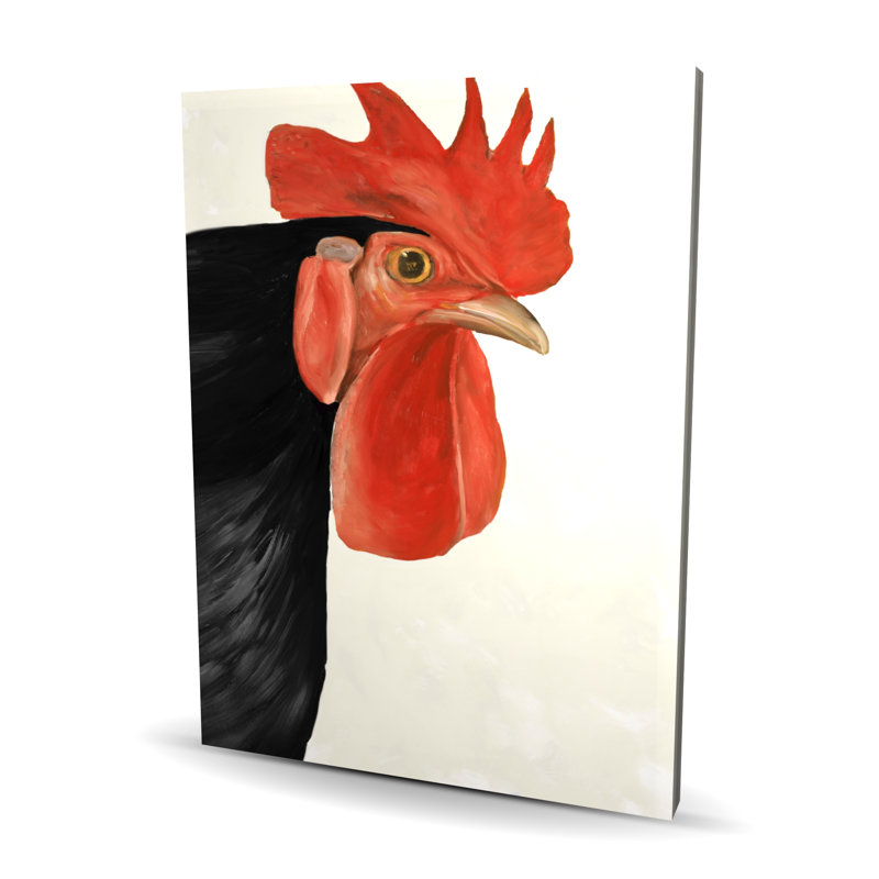 Poule noire - Toile de ferme noire pour la maison | Art rustique