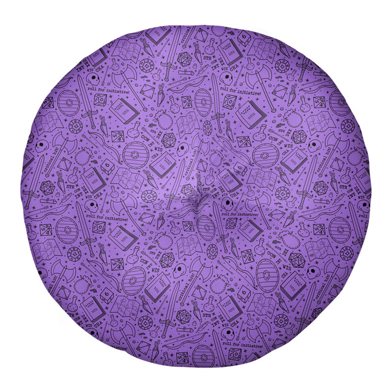 Coussin de sol Katelyn Elizabeth, 26 po x 26 po, Mauve / Noir